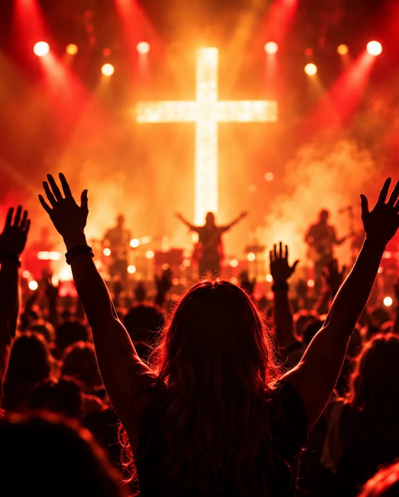 christian music artist performing on stage